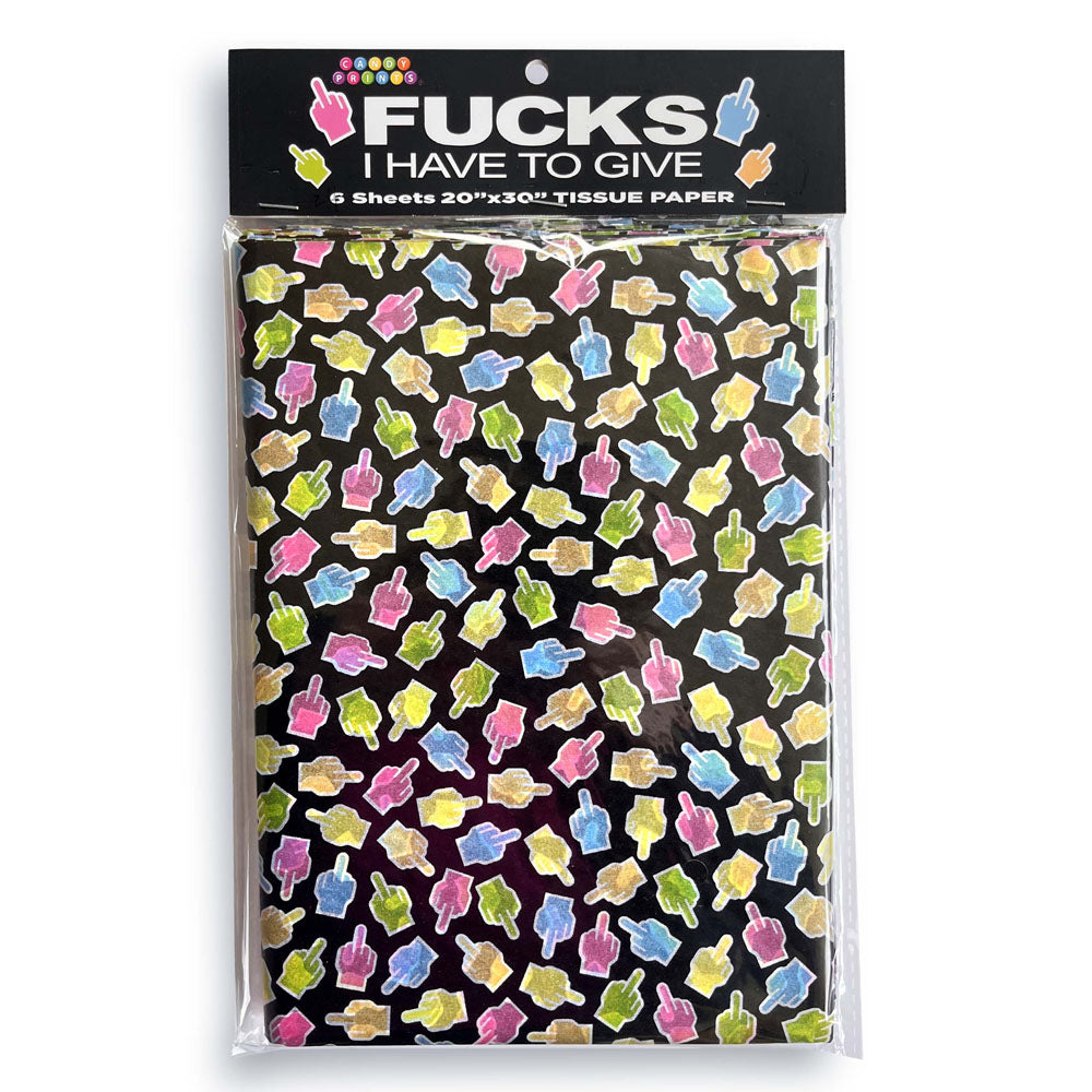 Fucks I Have To Give Tissue Paper Sheets - Novelty Decoration Sheets - 6 Pack - Just for you desires