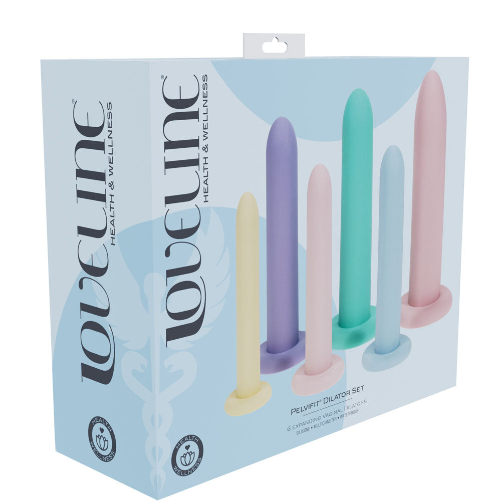 LOVELINE PelviFit Expanding Vaginal Dilator - Coloured Vaginal Dilators - Set of 6 Sizes - Just for you desires