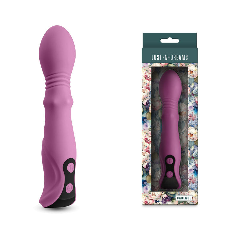 Lust-n-Dreams - Cadence - Blush - Purple 18.2 cm USB Rechargeable Thrusting & Sliding Vibrator - Just for you desires