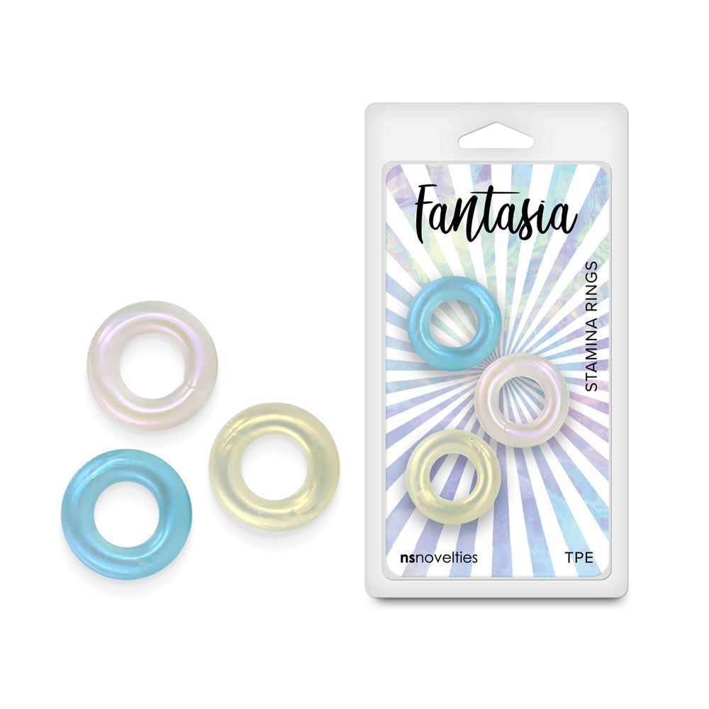 Fantasia - Stamina Rings - Multicolour - Coloured Cock Rings - Set of 3 - Just for you desires