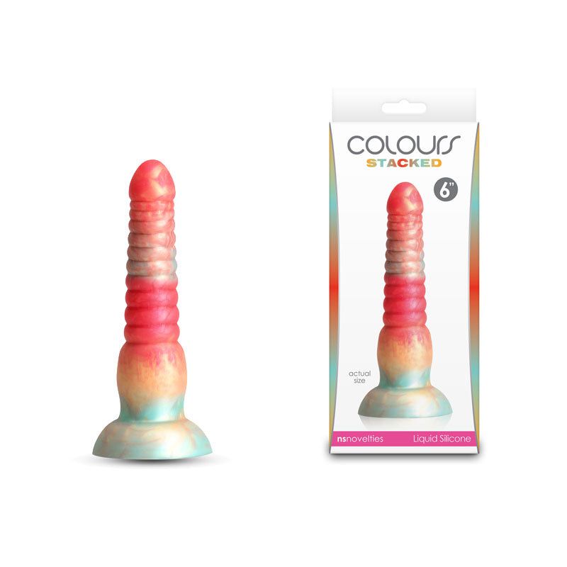 Colours Stacked - 6'' Dildo - Red/Gold - Red/Gold 16 cm Fantasy Dildo - Just for you desires