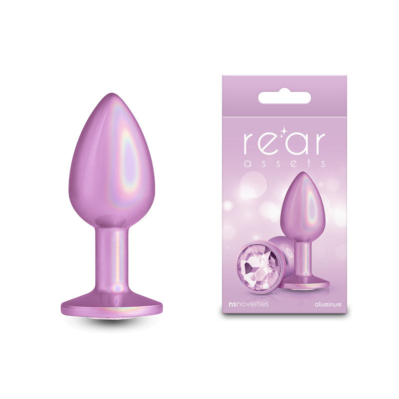 Rear Assets Iridescent Pink - Small - Iridescent Pink 7.1 cm Small Butt Plug - Just for you desires