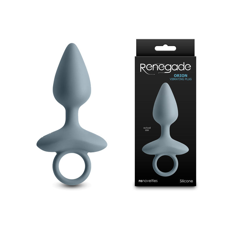 Renegade Orion - Grey - Grey 13 cm USB Rechargeable Vibrating Butt Plug - Just for you desires
