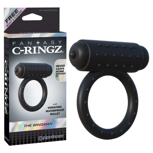 Fantasy C-ringz The Wingman - Black Vibrating Cock Ring - Just for you desires
