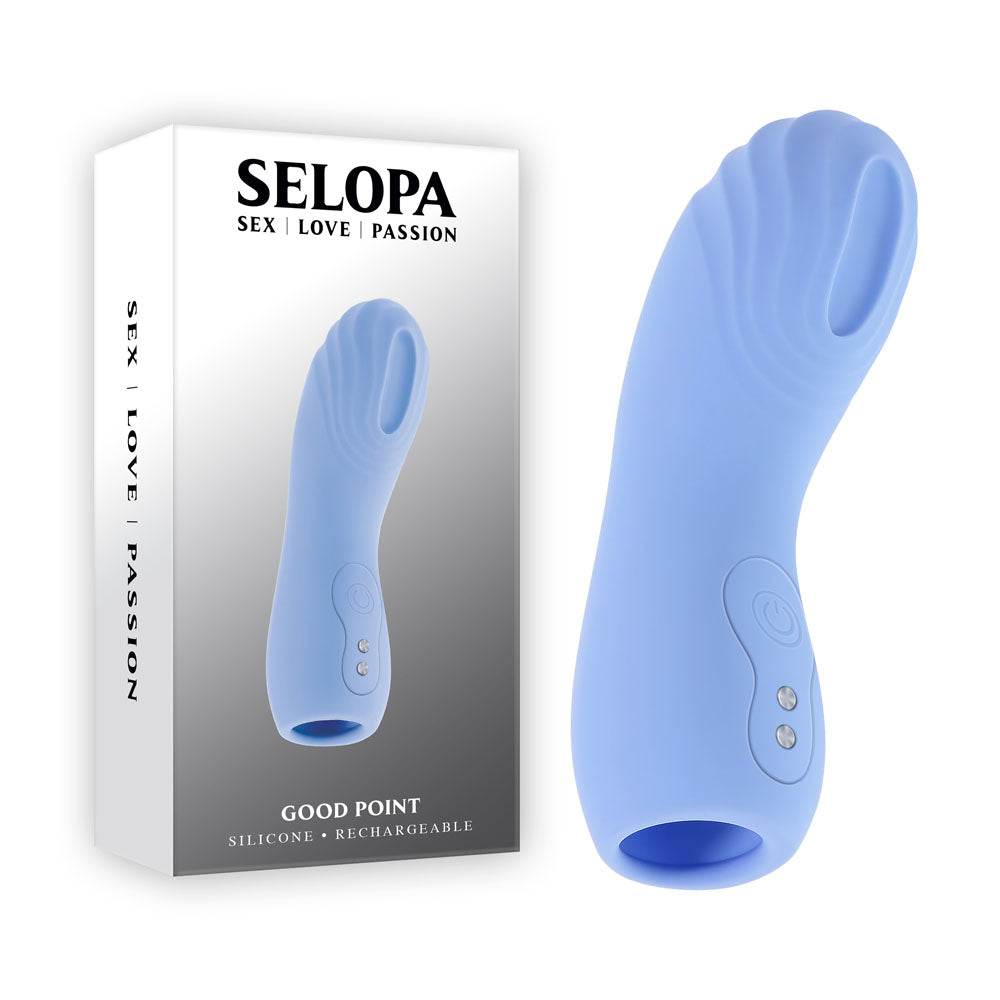 Selopa GOOD POINT - Purple USB Rechargeable Hollow Vibrating Finger Stimulator - Just for you desires