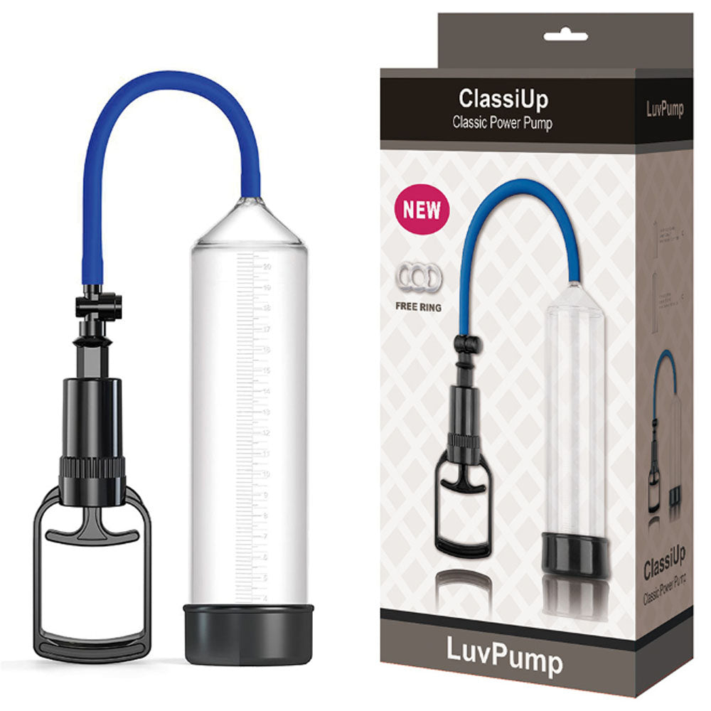 LuvPump ClassiUp Classic Power Pump - Medium - Clear Penis Pump - Just for you desires