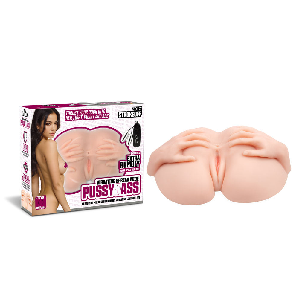 Zolo Stroke Off Vibrating Spread Wide Pussy & Ass - Flesh Lifesize Vibrating Doggy Style Masturbator - Just for you desires