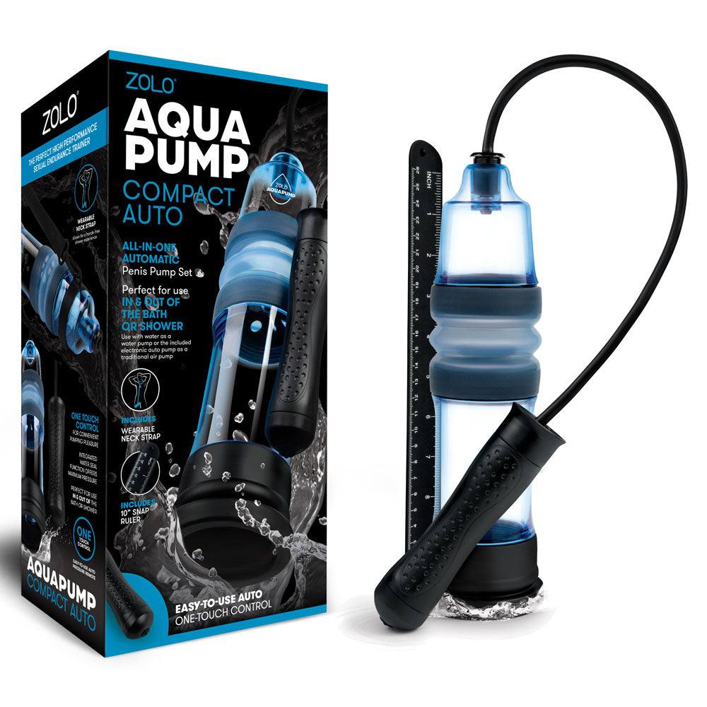Zolo Aquapump Compact Auto - Blue Auto Water Penis Pump - Just for you desires