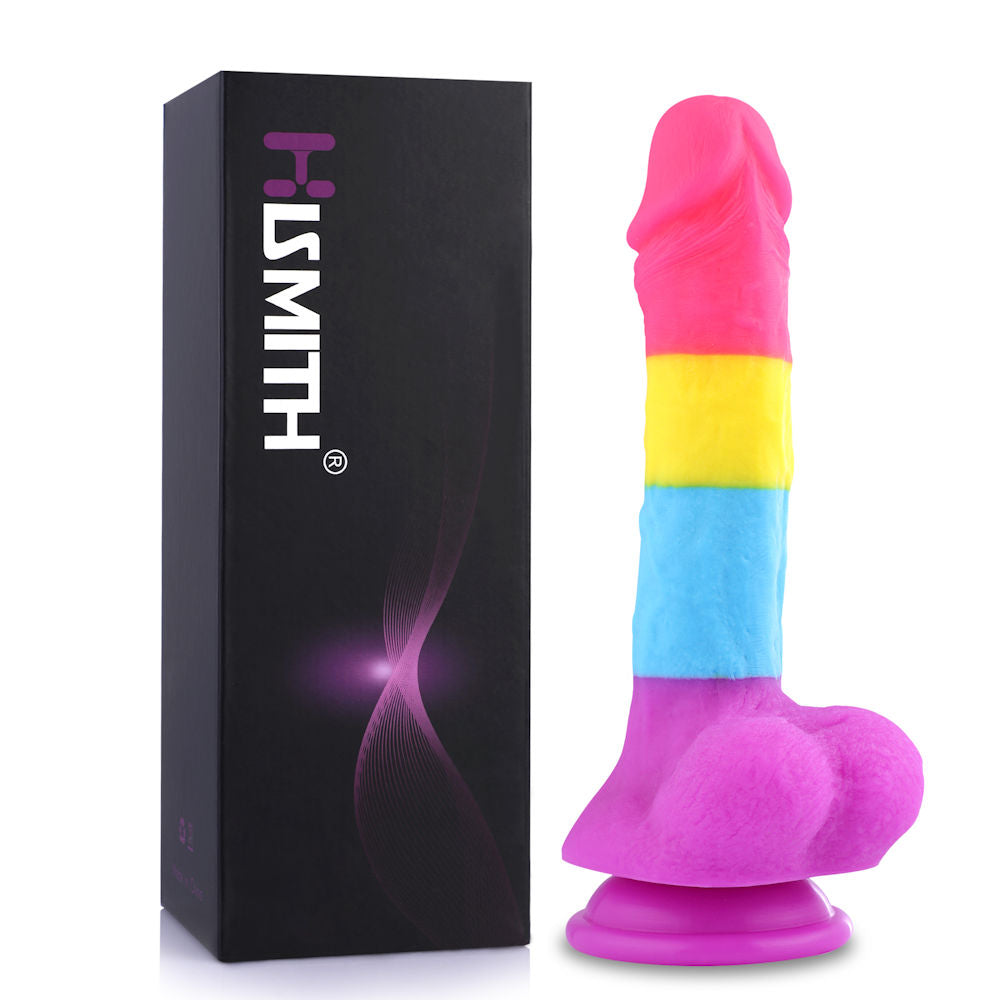 Hismith 8.2in Rainbow Silicone Dildo - Just for you desires