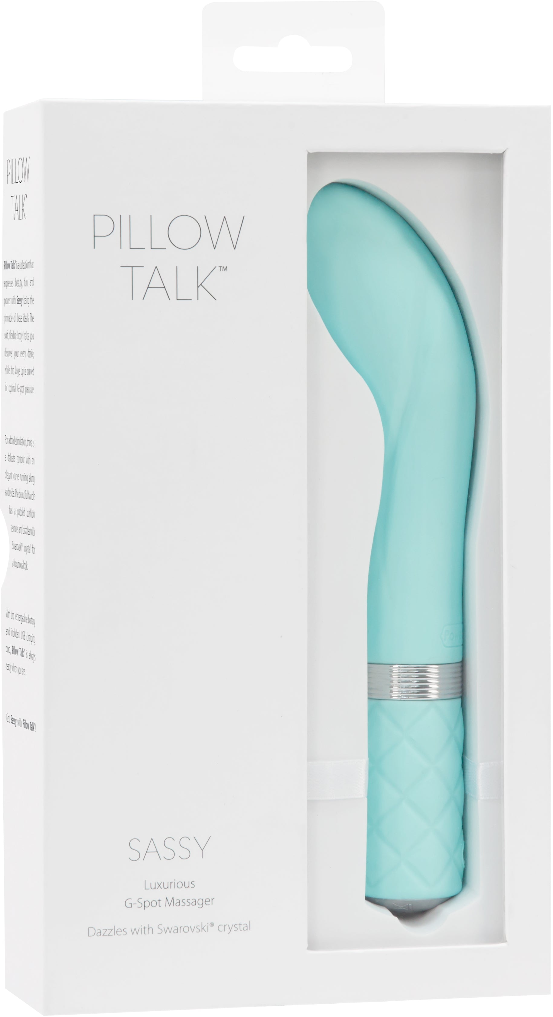 Pillow Talk Sassy G Spot With Swarovski Crystal Teal - Just for you desires