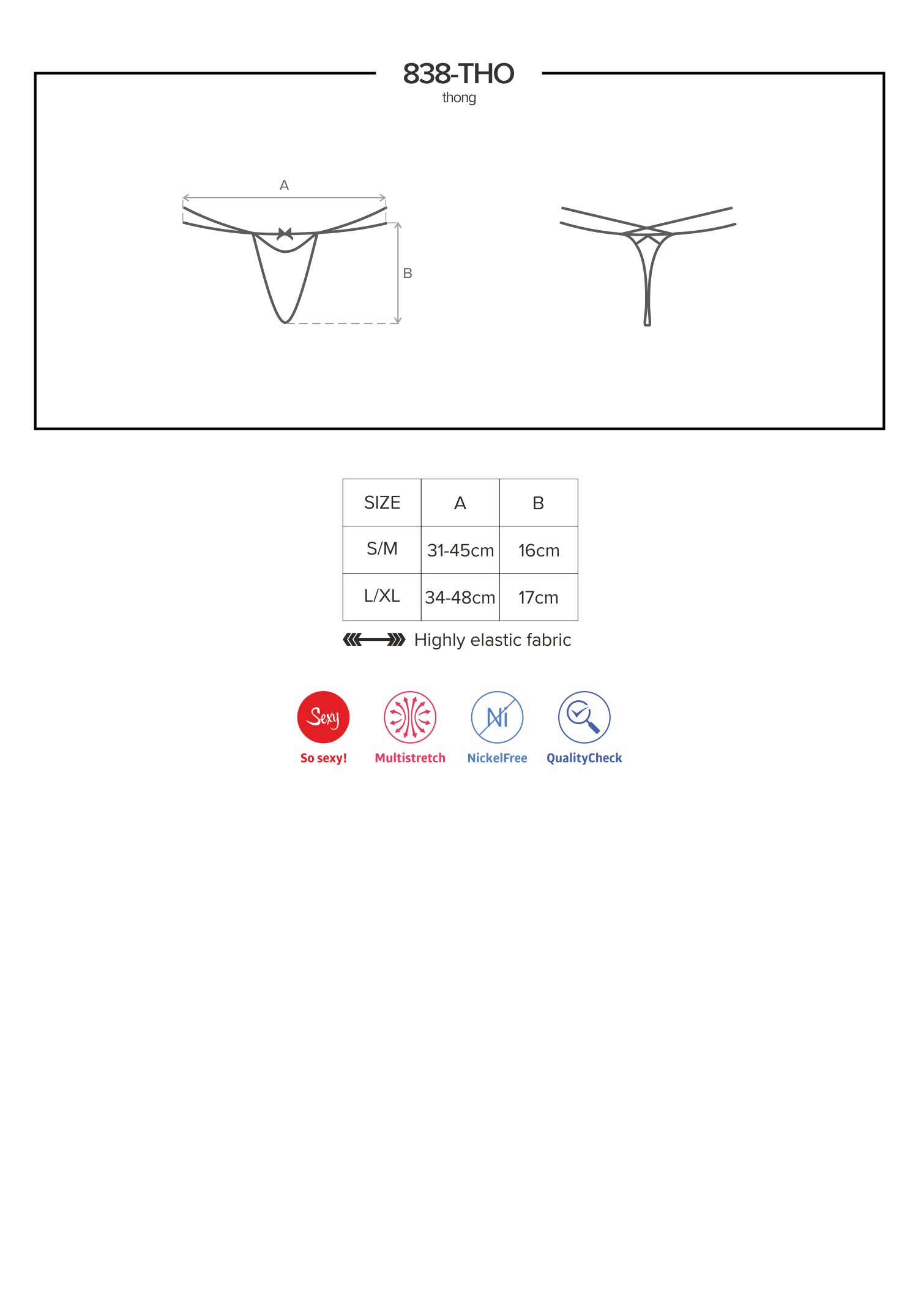 Thong 838 Red - Just for you desires