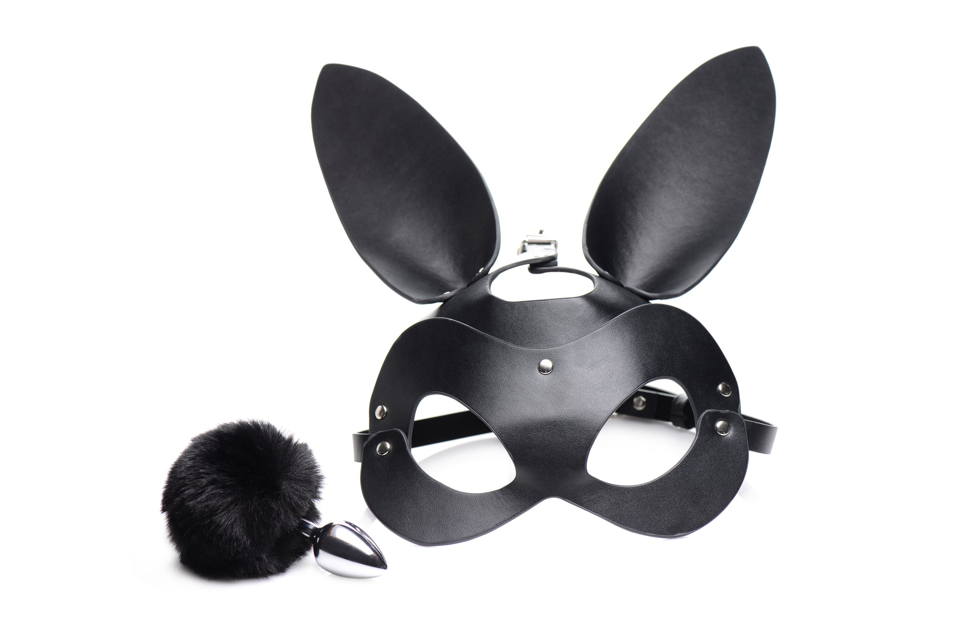 Bunny Tail Anal Plug and Mask Set - Just for you desires