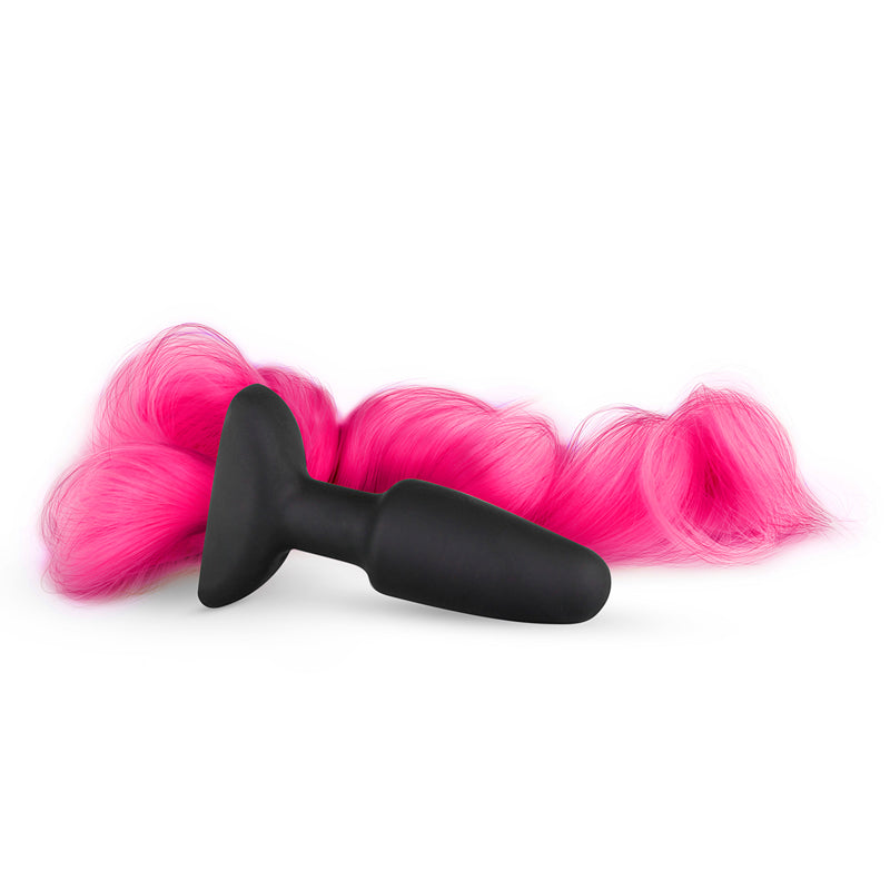 Silicone Butt Plug With Tail Pink - Just for you desires