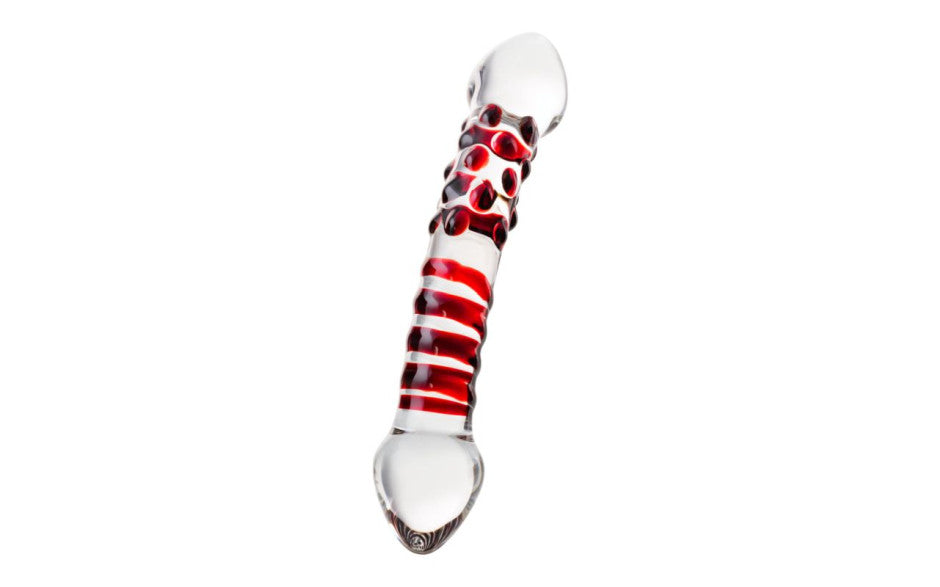 Sexus Glass Dildo Red Delight 19cm - Just for you desires