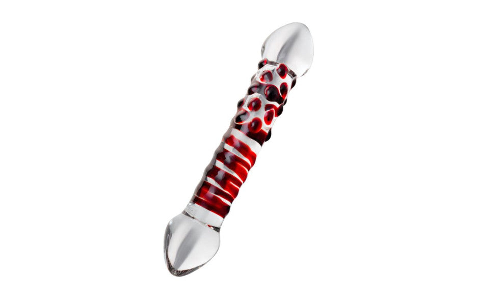 Sexus Glass Dildo Red Delight 19cm - Just for you desires