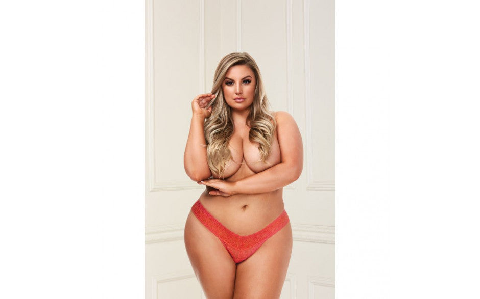 Low Rise Lace Thong Hot Pink - Just for you desires