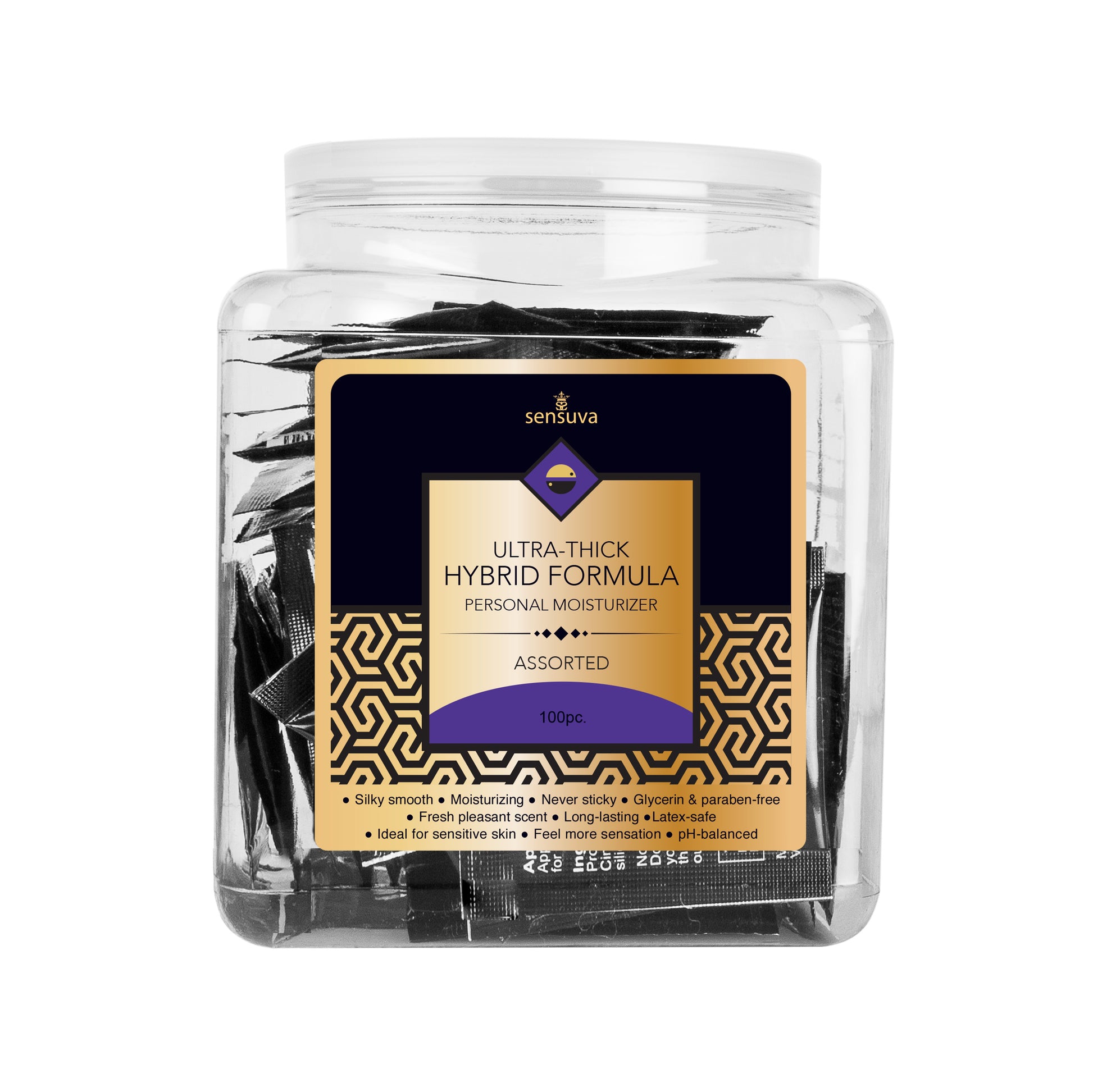 Ultra-Thick Hybrid Personal Moisturizer Assorted 100 Piece Tub - Just for you desires