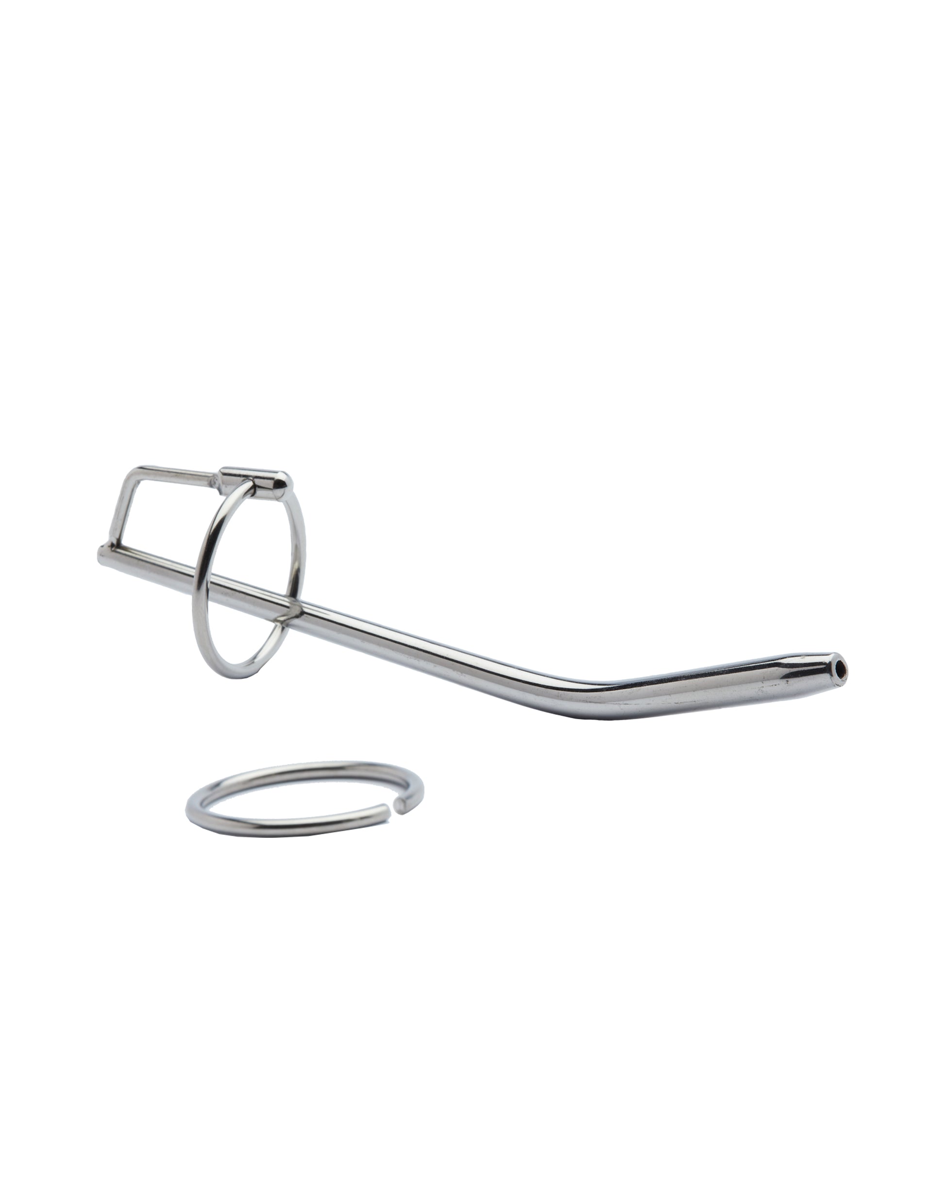 232066 - Kinki Range Stainless Steel Ring And Penis Plug - 7.5 Inch - Just for you desires