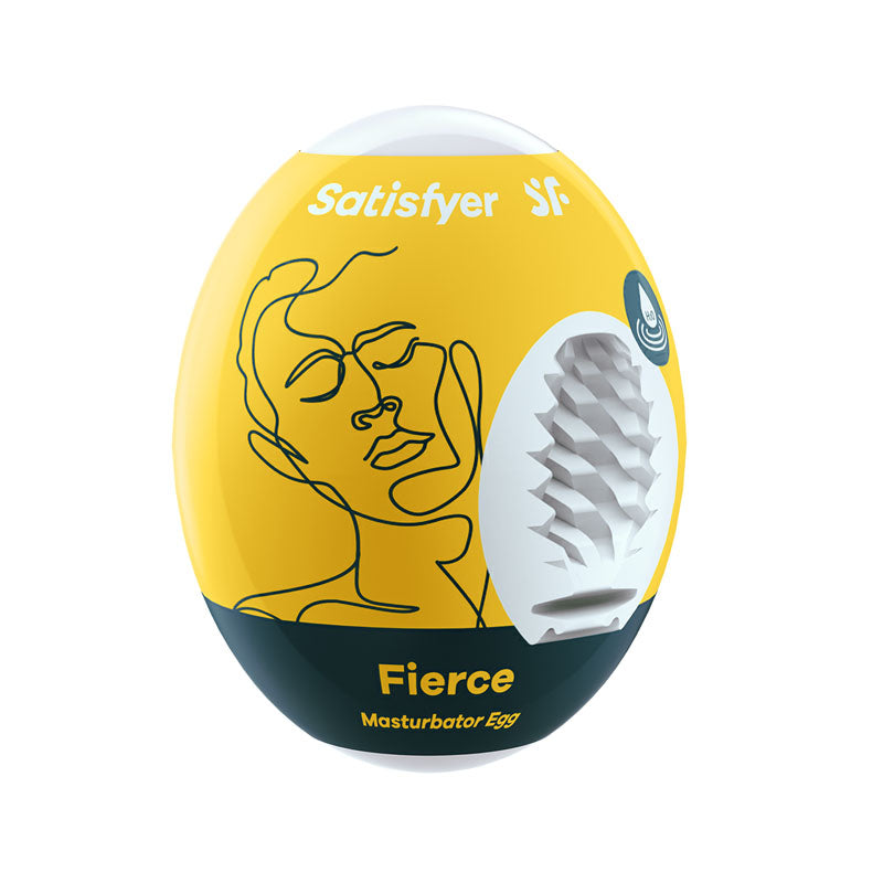Satisfyer Masturbator Egg - Fierce - White Stroker Sleeve - Just for you desires