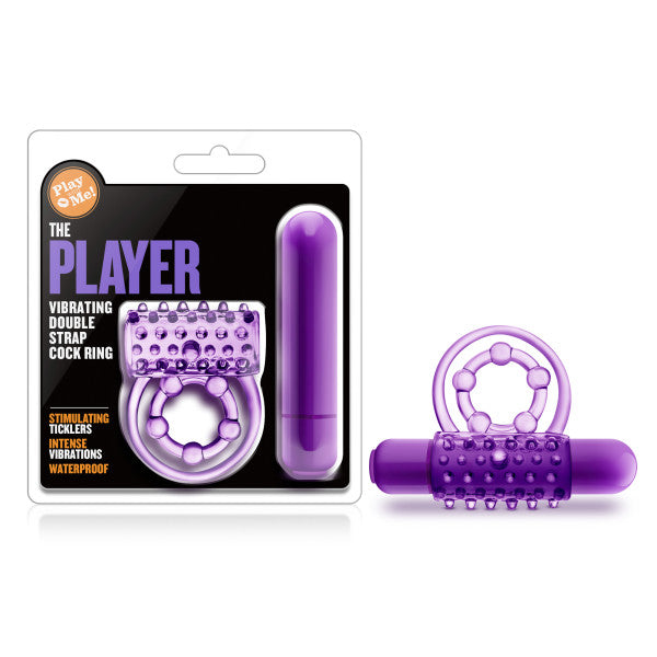 Play With Me - The Player - Purple Vibrating Cock & Ball Rings - Just for you desires